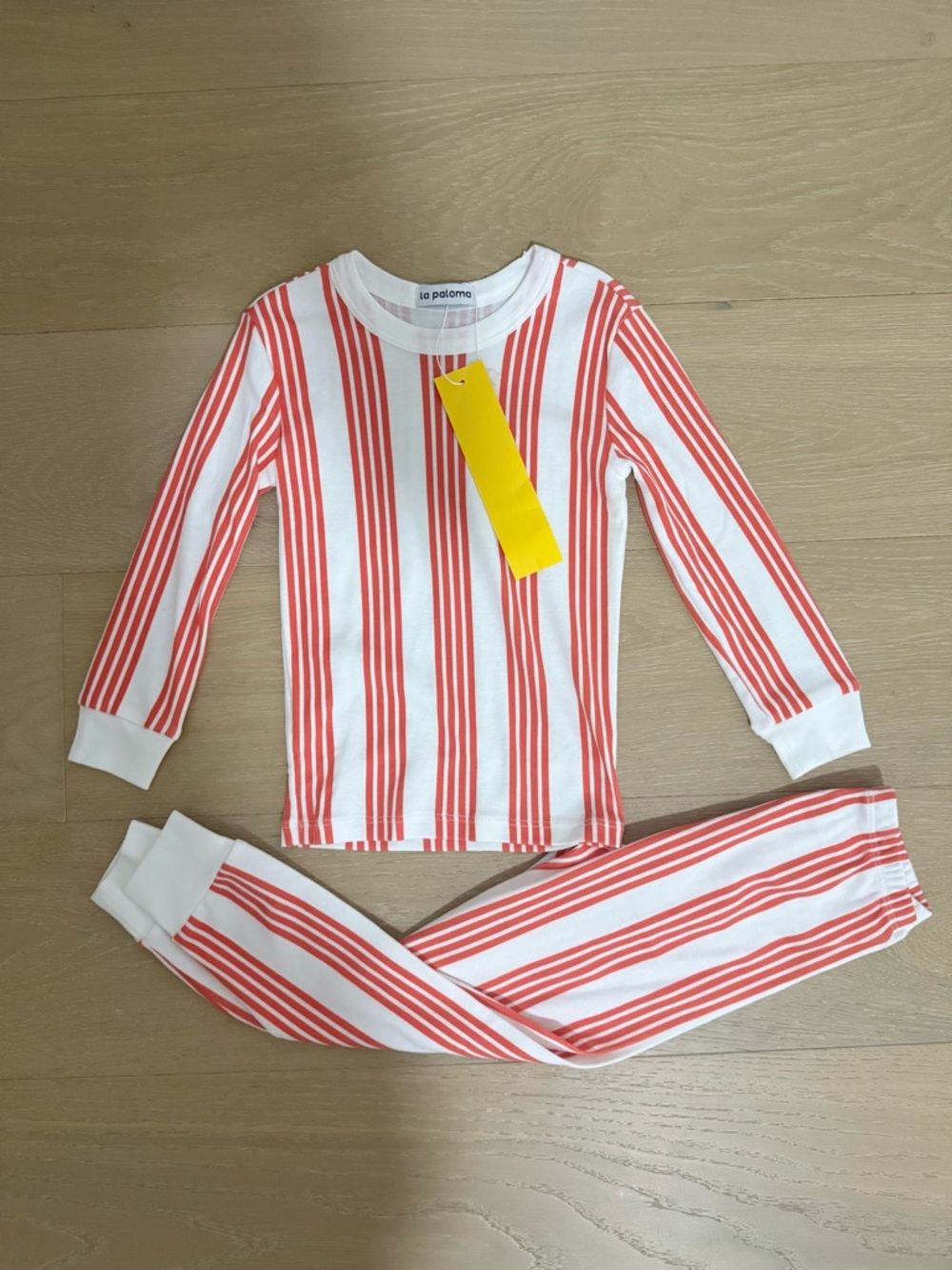 NWT La Paloma Red & White Stripe Kids Pajama Set 4T